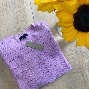 JCREW | Lavender Purple Crochet Sweater | XXS